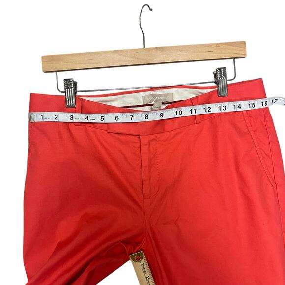 Banana Republic Womens Size 8 Coral Salmon Flat Front Chino Casual Cotton Pants - Picture 6 of 10